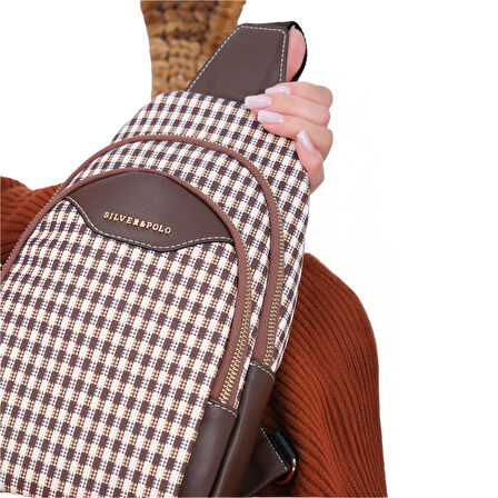 Silver Polo  Kadın Portföy Çantası 959-48066 SILVER POLO FREEBAG M191 KAHVE SARI-MAT KAHVE