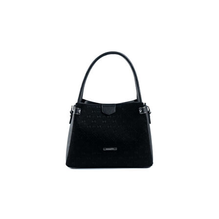 Silver Polo  Kadın Omuz Çantası 1254-48086 SILVER POLO BAYAN ÇANTASI M158 SİYAH-NOVA SİYAH