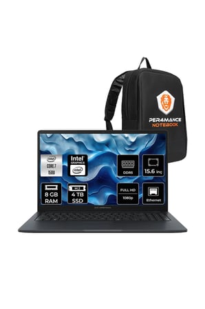 Expertbook B1 Core 7 150U 8GB RAM 4TB SSD 15.6" FHD FreeDOS B1503CVAIS78020P305 Notebook + Per4 Çanta