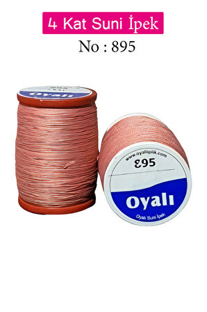 Oyalı 4 Kat Suni İpek İplik İğne Oyası Boncuk İpi Tığ Oyası No:895