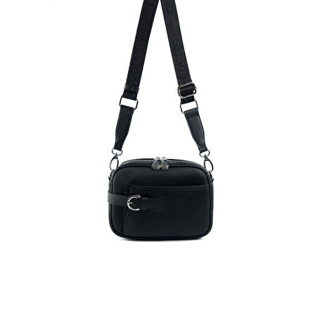 Silver Polo  Kadın Çapraz Çanta 1256-48099 SILVER POLO ÇAPRAZ BAYAN ÇANTASI M86 SİYAH-MAT SİYAH