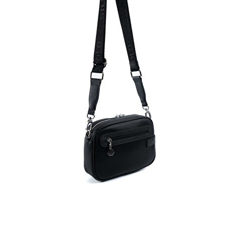 Silver Polo  Kadın Çapraz Çanta 1256-48099 SILVER POLO ÇAPRAZ BAYAN ÇANTASI M86 SİYAH-MAT SİYAH