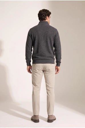 Jsco 6228 Dik Yaka Fermuarlı  Muline Selanik Erkek Sweatshirt JSSWTK27E000018
