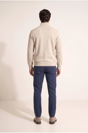 Jsco 6228 Dik Yaka Fermuarlı  Muline Selanik Erkek Sweatshirt JSSWTK27E000018