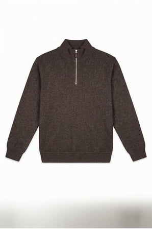 Jsco 6228 Dik Yaka Fermuarlı  Muline Selanik Erkek Sweatshirt JSSWTK27E000018