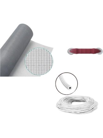 Netpen 3'Lü Sineklik Seti 700X80 Cm Tül, 22 Mt. Beyaz Conta, Fitil Çekme Aparatı