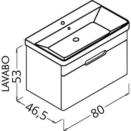 Olimpia 80 Cm Alt Modül