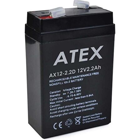 Atex Akü 12V 2.2A Kuru Akü