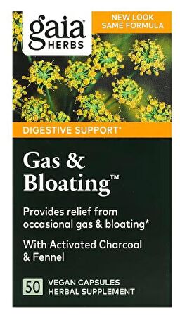 Gaia Herbs Gas & Bloating, 50 Vegan Capsules