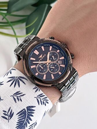 BLKT.X08 Ferro İç Fonksiyonları Aktif Chronograph 30 Mt Suya Dayanıklı Erkek Kol Saati 