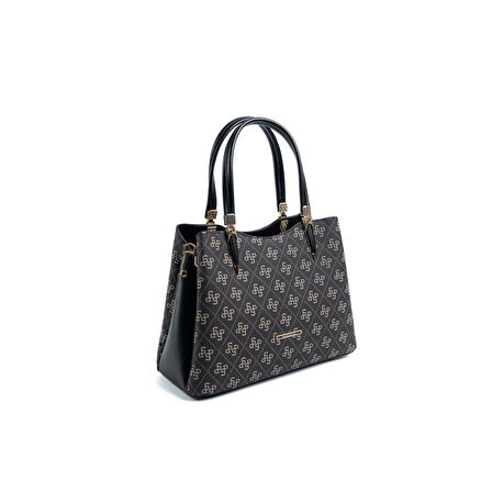 Silver Polo  Kadın Omuz Çantası 1205-48158 SILVER POLO BAYAN ÇANTASI M178 FÜME-MAT SİYAH