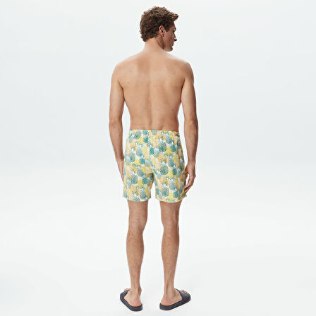 Nautica Erkek Sarı Baskılı Deniz Şortu