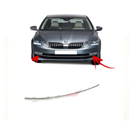 Skoda Octavia 2018 - 2020 Sag Sis Kapagi Çerçevesi Krom Nikelaj 481702732 