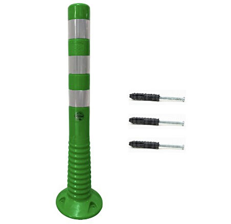 5 Adet Yeşil Renk Otopark Düzenleyici 75 Cm Eco Delinatör