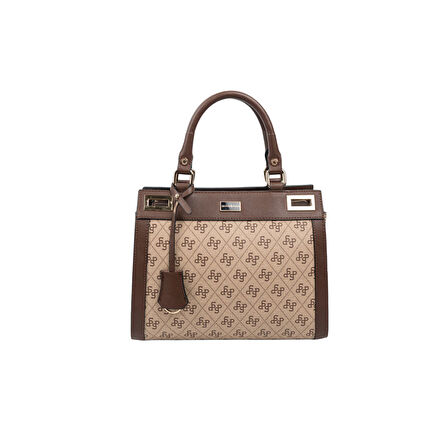 Silver Polo  Kadın Omuz Çantası 1174-48182 SILVER POLO BAYAN ÇANTASI M178 KOYU BEJ-MAT KAHVE