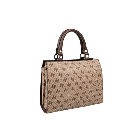 Silver Polo  Kadın Omuz Çantası 1174-48182 SILVER POLO BAYAN ÇANTASI M178 KOYU BEJ-MAT KAHVE