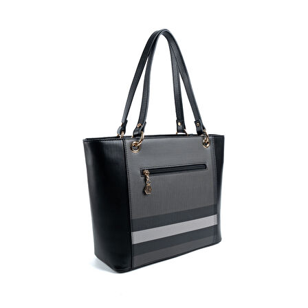 Silver Polo  Kadın Omuz Çantası 1176-48191 SILVER POLO BAYAN ÇANTASI MK129 SİYAH-MAT SİYAH