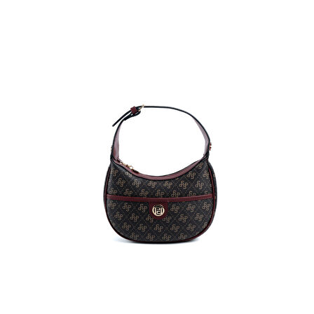 Silver Polo  Kadın Omuz Çantası 1194-48194 SILVER POLO BAYAN ÇANTASI M178 KAHVE SARI-MAT BORDO