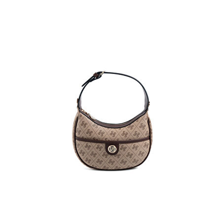 Silver Polo  Kadın Omuz Çantası 1194-48198 SILVER POLO BAYAN ÇANTASI M178 KOYU BEJ-MAT KAHVE