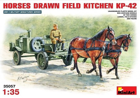 MiniArt 35057 1:35 At ile Sürülen Sahra Mutfağı KP-42