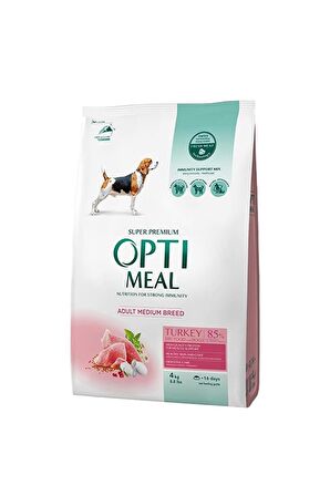 Optimeal Super Premium Hindi Etli Orta Irk Yetişkin Köpek Maması 4 Kg