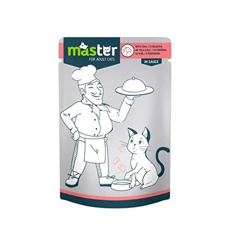 Master Dana Etli Pouch Kedi Maması 80 Gr