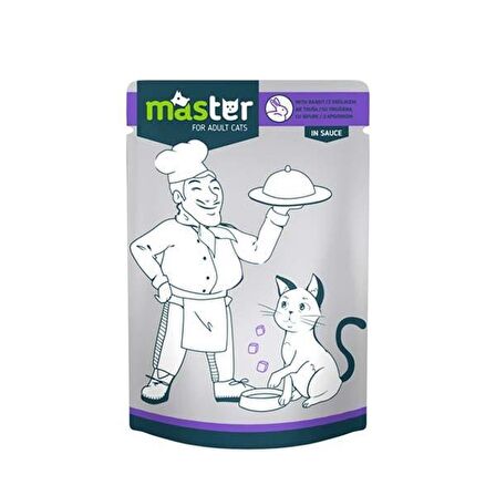 Master Tavşan Etli Pouch Kedi Maması 80 Gr