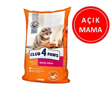 Club4Paws Premium Adult Dana Etli Yetişkin Kedi Maması 1 Kg AÇIK