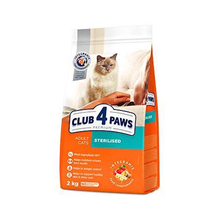 Club4Paws Premium Kısırlaştırılmış Kedi Maması 2 Kg