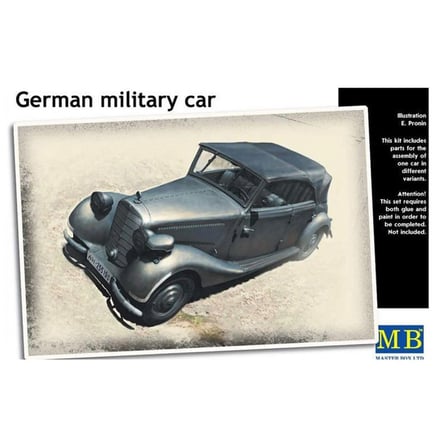 Master Box 35100 1/35 German Military Car Typ 170 V Tourenwagen Figür Model