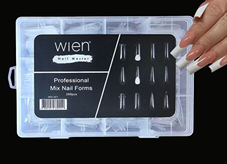 Protez Tırnak Üst Form Jel Polygel Acrygel - Akrijel ve Polijel İçin Üst Form Şablon 288li WN-001