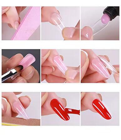 Protez Tırnak Üst Form Jel Polygel Acrygel - Akrijel ve Polijel İçin Üst Form Şablon 288li WN-005