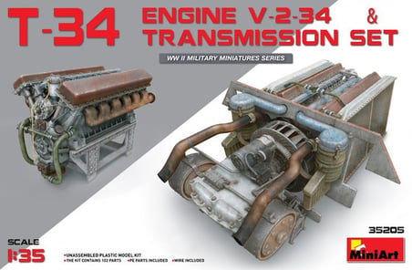 MiniArt 35205 1:35 T-34 Motor (V-2-34) & Şanzıman Seti