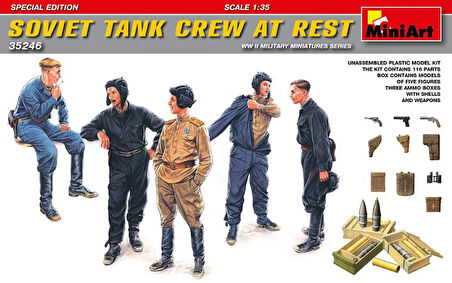 MiniArt 35246 1:35 Dinlenen Sovyet Tank Mürettebatı. Özel Üretim