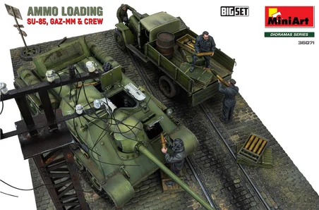 MiniArt 36071 1:35 Mühimmat Yükleme (SU-85, GAZ-MM & Mürettebat) Büyük Set