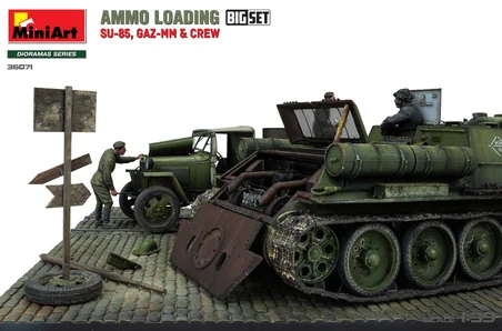 MiniArt 36071 1:35 Mühimmat Yükleme (SU-85, GAZ-MM & Mürettebat) Büyük Set