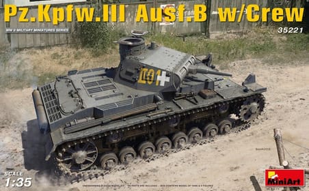 MiniArt 35221 1:35 Pz.Kpfw.3 Ausf.B. Mürettebat ile birlikte
