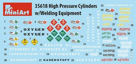 MiniArt 35618 1:35 Yüksek Basınçlı Silindirler (Kaynak Ekipmanı ile birlikte)