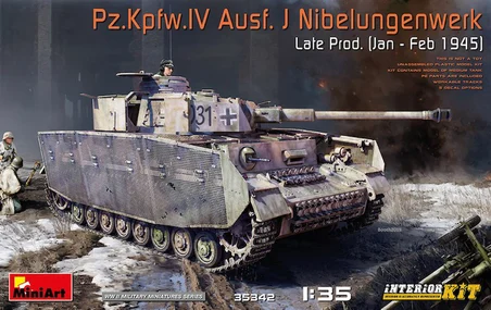 MiniArt 35342 1:35 Pz. Kpfw. IV Ausf J Nibelungenwerk Son Üretim (Ocak-Şubat 1945) Interior Kit