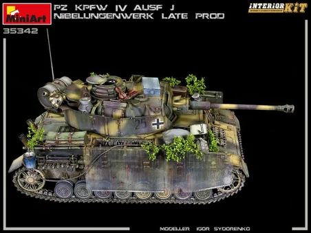 MiniArt 35342 1:35 Pz. Kpfw. IV Ausf J Nibelungenwerk Son Üretim (Ocak-Şubat 1945) Interior Kit