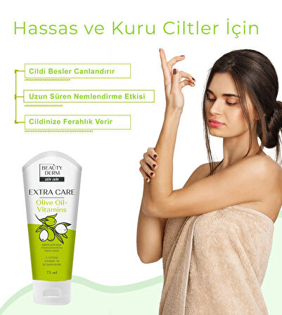 "BEAUTYDERM El kremi ""Ekstra Bakım"", 75 ml Yeşil"