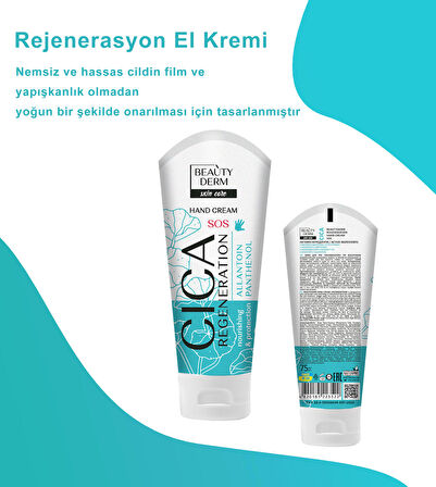 BEAUTYDERM CICA ve allantoin içeren EL Kremi "Rejenerasyon", 75 ml