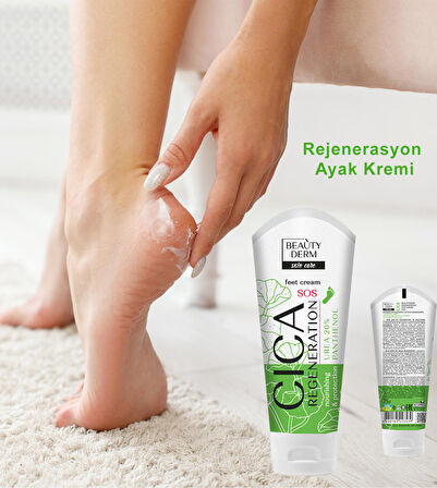 BEAUTYDERM CICA ve üre içeren AYAK Kremi "Rejenerasyon", 75 ml