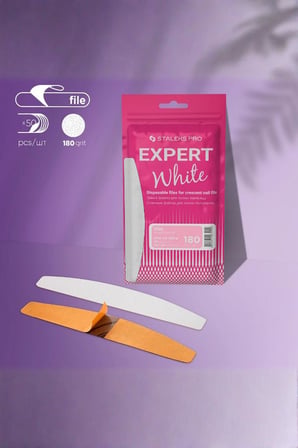STALEKS Expert 42 Yarım Ay Törpü İçin Yedek Beyaz Törpüler, 180 Grit (50 Adet) DFE-42-180w