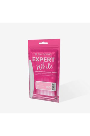 STALEKS Expert 42 Yarım Ay Törpü İçin Yedek Beyaz Törpüler, 180 Grit (50 Adet) DFE-42-180w