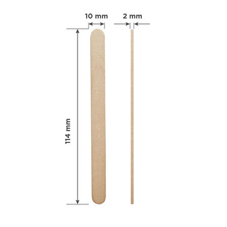 Staleks Ahşap Wax Sir Ağda Spatulası İnce 100lü