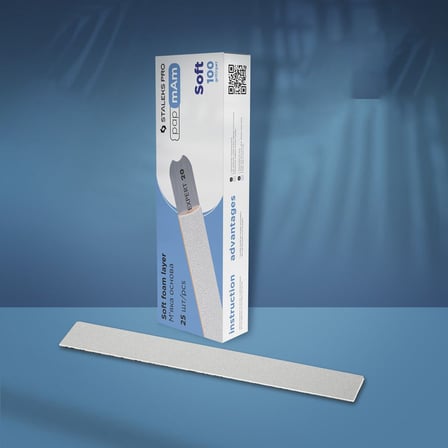 Staleks Manikür Pap-Mam Yumuşak Taban Giydirmeli Yedek Zımpara Soft 100 Grit 25Li Dfce-20-100-25W