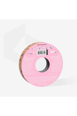 STALEKS Pro Plastik Bobin İçin Expert Yedek Beyaz Bant Törpü Bloğu, 180 Grit ATS-180w