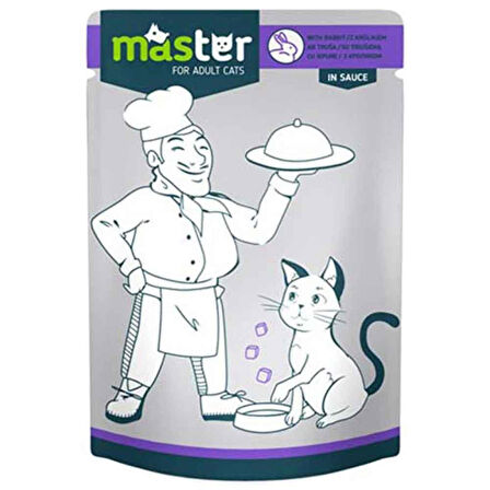 Master Kedi Konservesi Tavşanlı 80 Gr