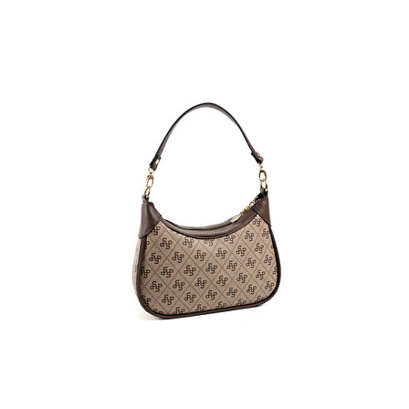 Silver Polo  Kadın Omuz Çantası 1180-48208 SILVER POLO BAYAN ÇANTASI M178 KOYU BEJ-MAT KAHVE